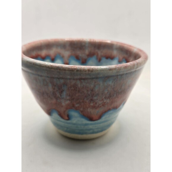 Lisa Howe Studio Pottery Blue Turquoise Drip Glaze Dish - Picture 5 of 10